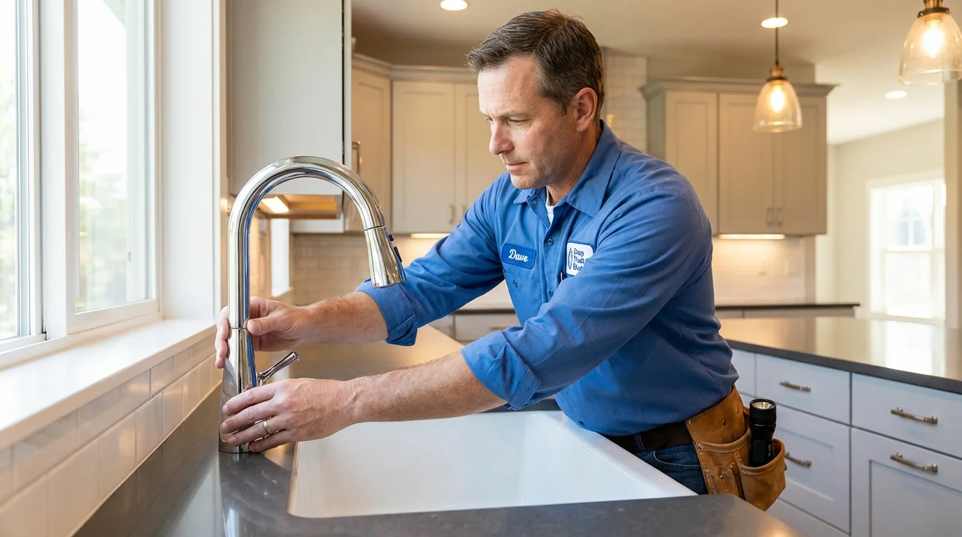 Kitchen faucet installation by Johns Plumbing LLC in Selby