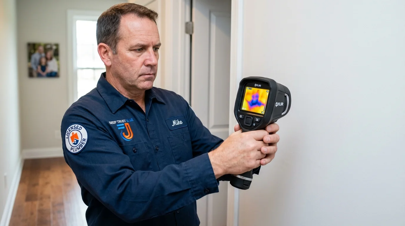 Thermal imaging leak detection by Johns Plumbing LLC in Selby